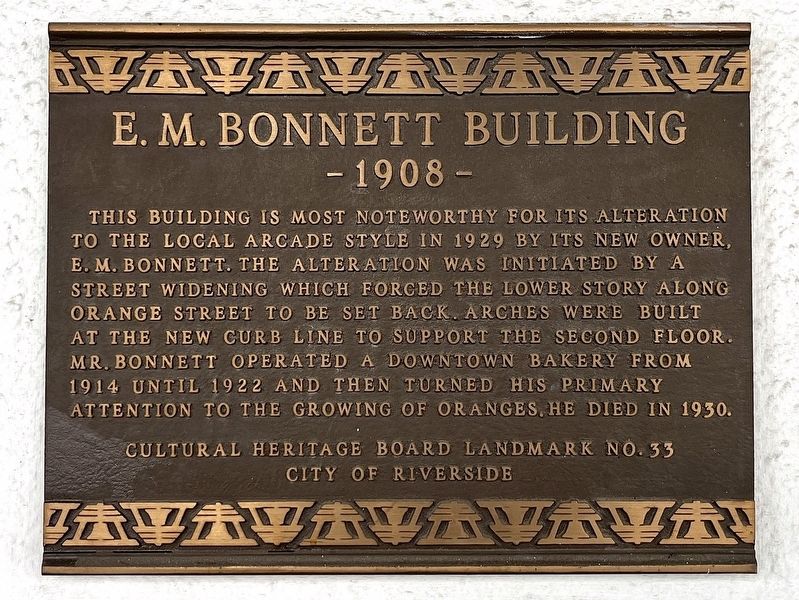 E. M. Bonnett Building Marker image. Click for full size.