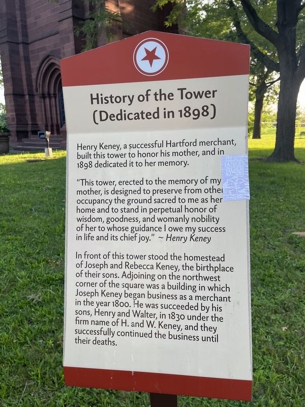 History of the Tower Marker image. Click for full size.