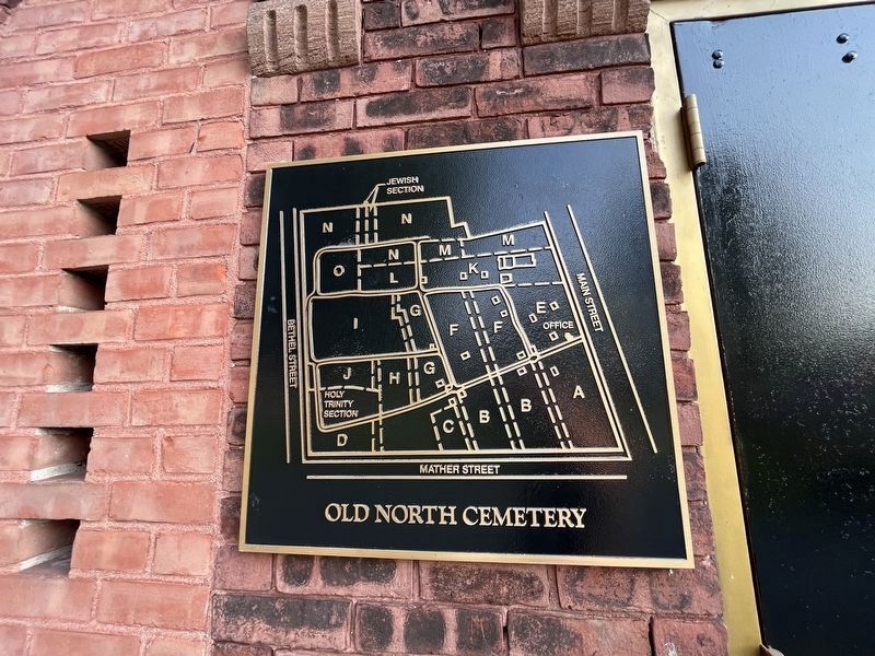Map of the Old North Cemetery. Click for full size. Map of the Old North Cemetery image. Click for full size.