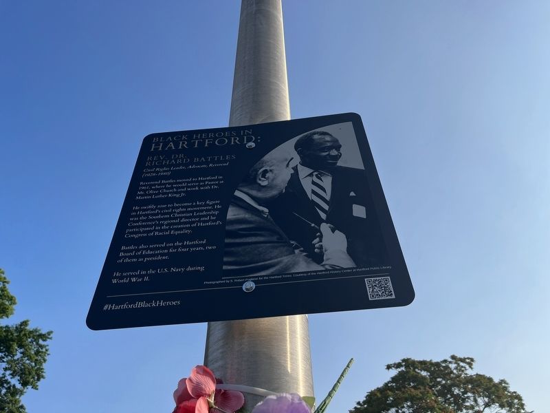Black Heroes in Hartford: Rev. Dr. Richard Battles Marker image. Click for full size.