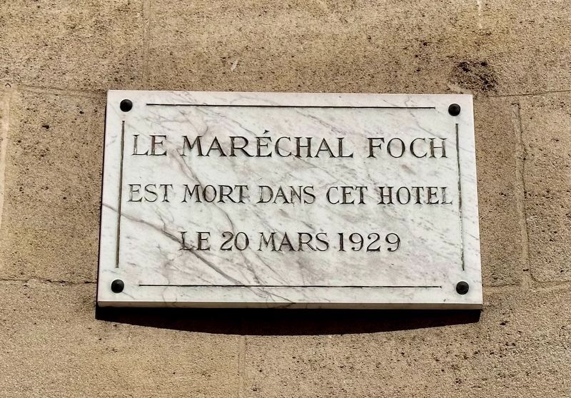 Le Marchal Foch Marker image. Click for full size.