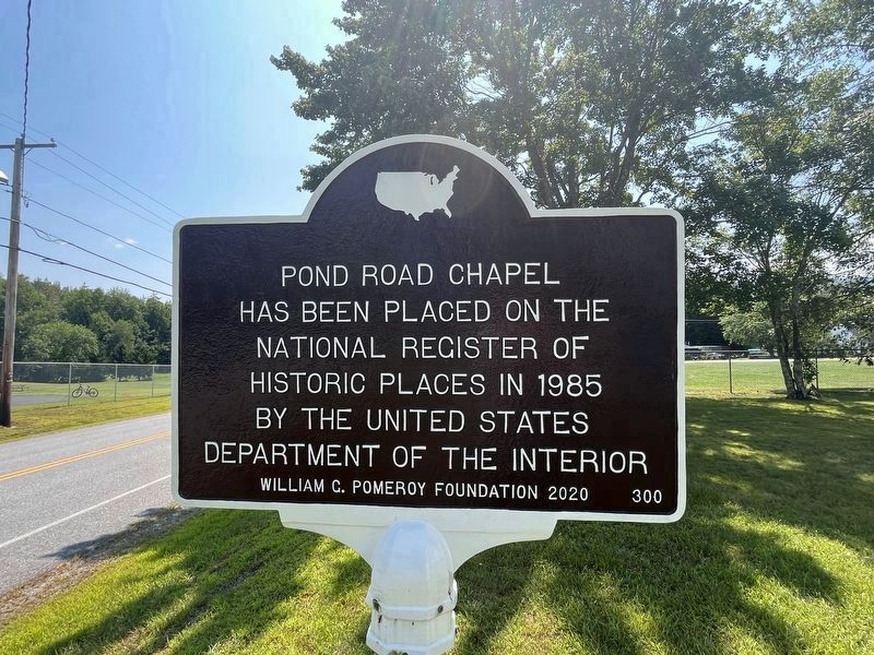 Pond Road Chapel Marker image. Click for more information.