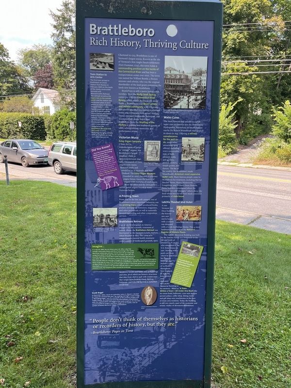 Brattleboro side of the marker image. Click for full size.