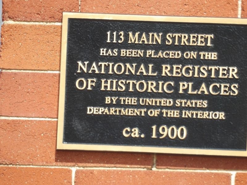 113 Main Street Marker image. Click for full size.