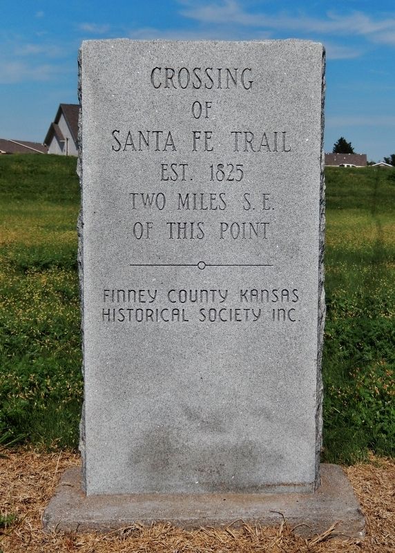 Crossing of Santa Fe Trail Marker image. Click for full size.