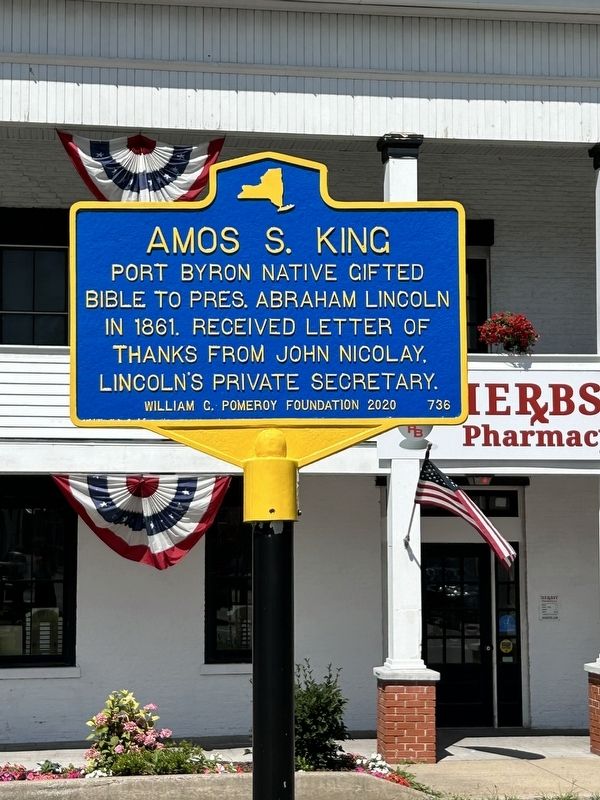 Amos S. King Marker image. Click for full size.
