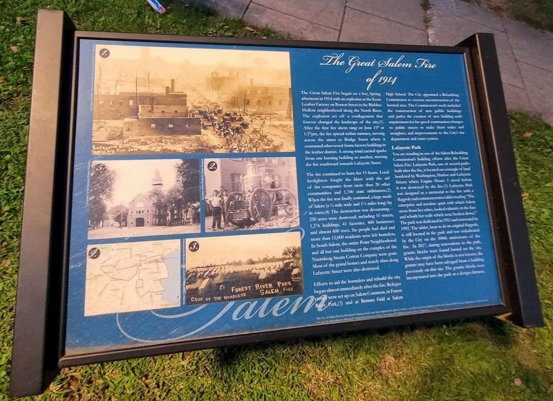 The Great Salem Fire of 1914 Marker image. Click for full size.