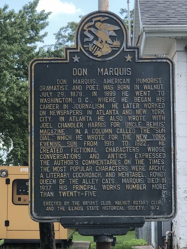 Don Marquis Marker. Click for full size. Don Marquis Marker image. Click for full size.