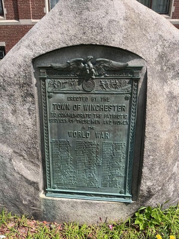 Town of Winchester World War I Memorial image. Click for full size.