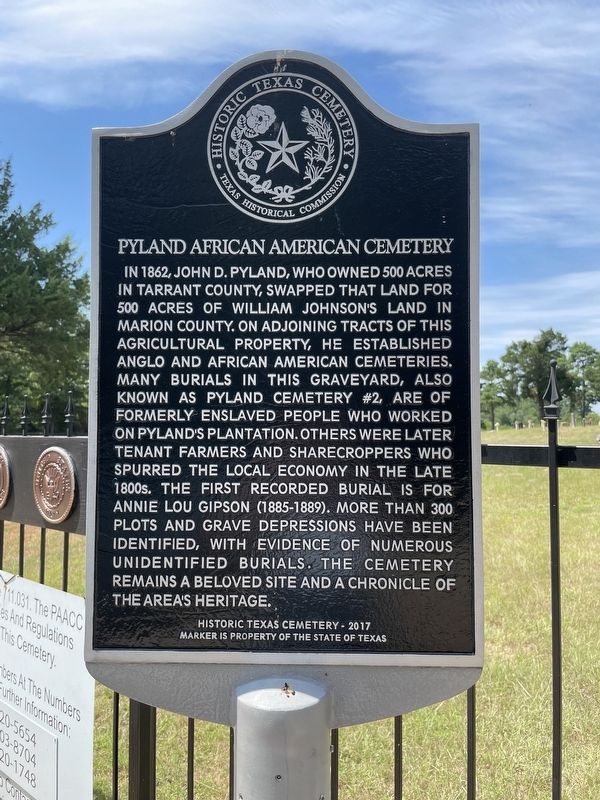 Pyland African American Cemetery Marker image. Click for full size.