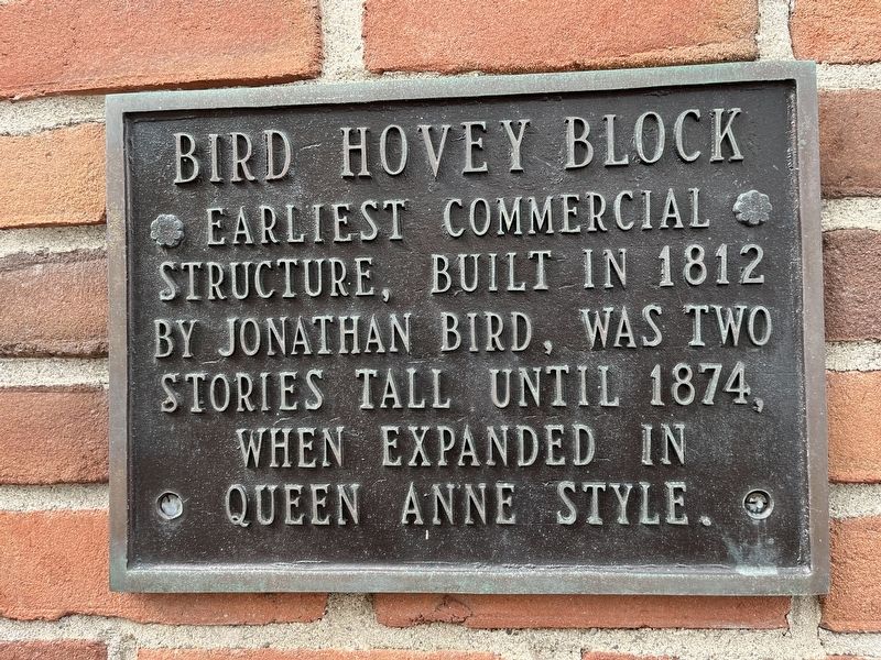 Bird Hovey Block Marker image. Click for full size.