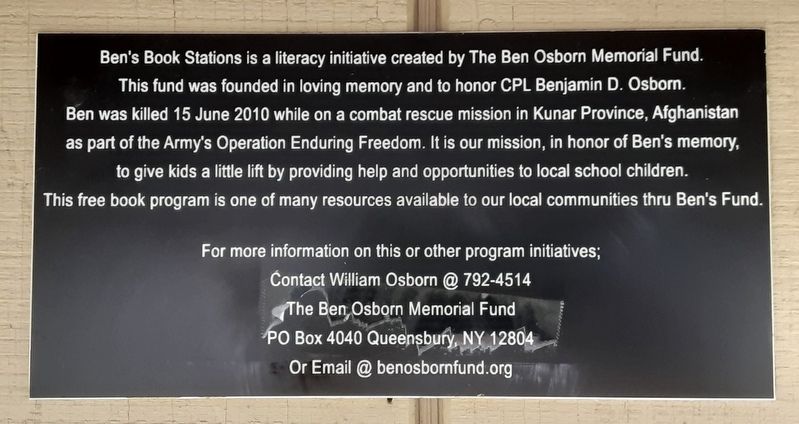 Ben's Book Station #9 Marker image. Click for full size.