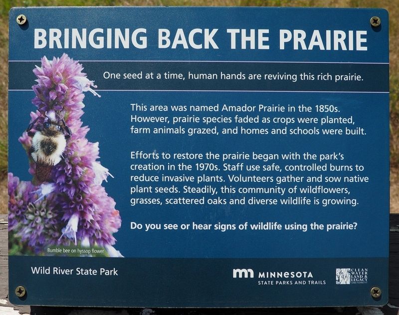 Bringing Back the Prairie Marker image. Click for full size.