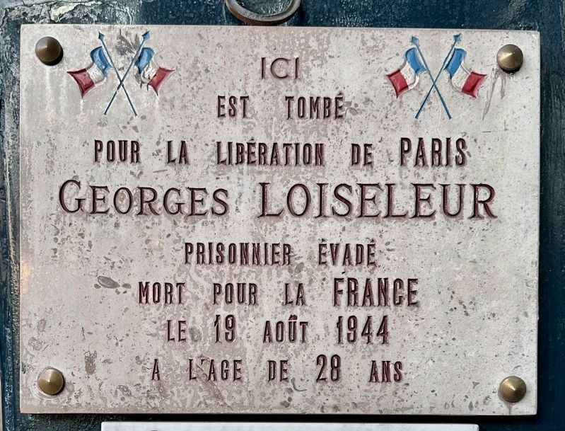 Georges Loiseleur Marker. Click for full size. Georges Loiseleur Marker image. Click for full size.