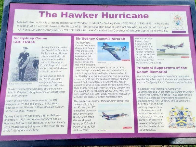 The Hawker Hurricane Marker image. Click for full size.