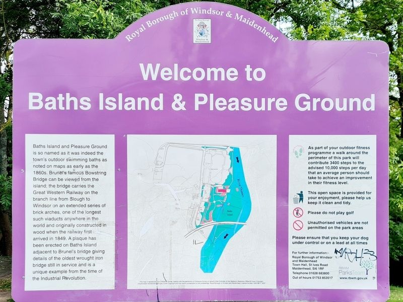 Baths Island and Pleasure Grounds Marker image. Click for full size.