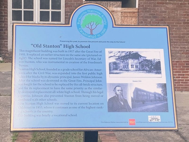 "Old Stanton" High School Marker image. Click for full size.