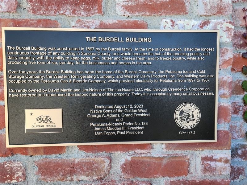 The Burdell Building Marker image. Click for full size.