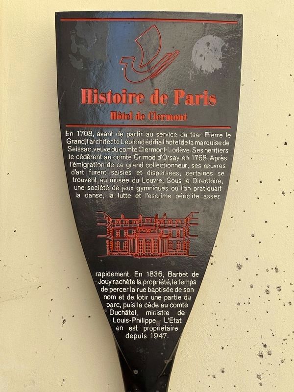 H�tel de Clermont Marker image. Click for full size.