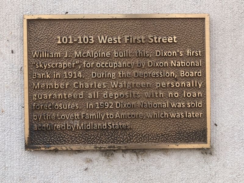 101-103 West First Street Marker. Click for full size. 101-103 West First Street Marker image. Click for full size.