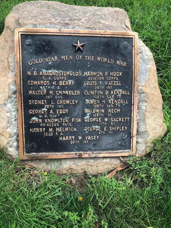 Gold Star Men of the World War Marker image. Click for full size.