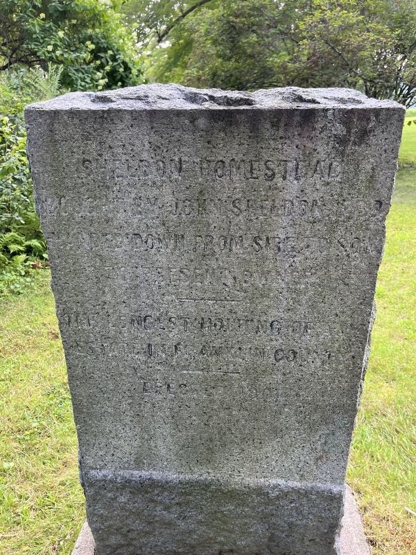 Sheldon Homestead Marker. Click for full size. Sheldon Homestead Marker image. Click for full size.
