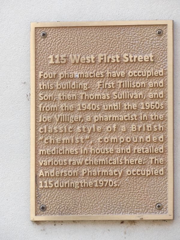 115 West First Street Marker image. Click for full size.