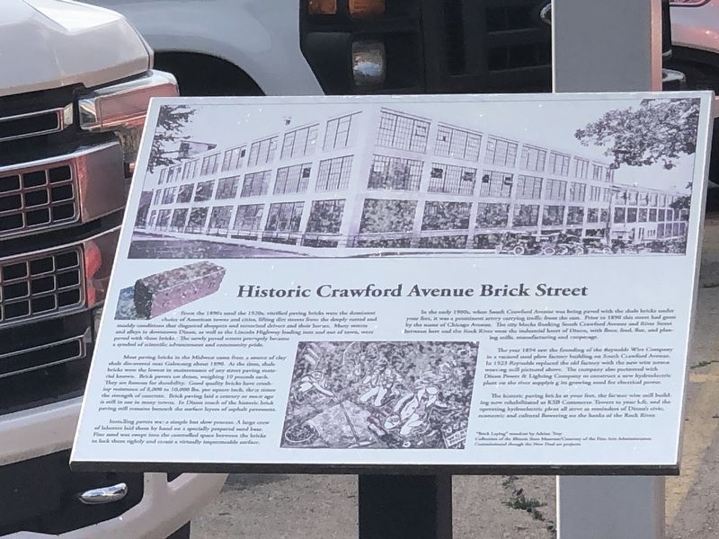 Historic Crawford Avenue Brick Street Marker image. Click for full size.