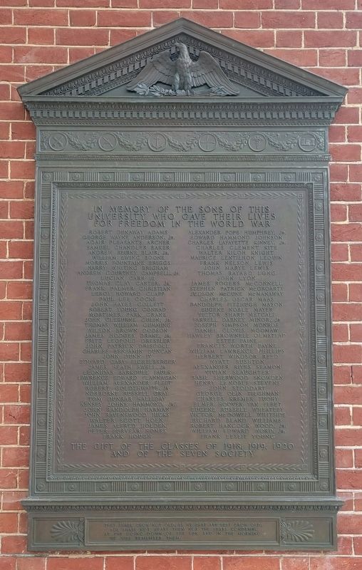 World War I Memorial image. Click for full size.