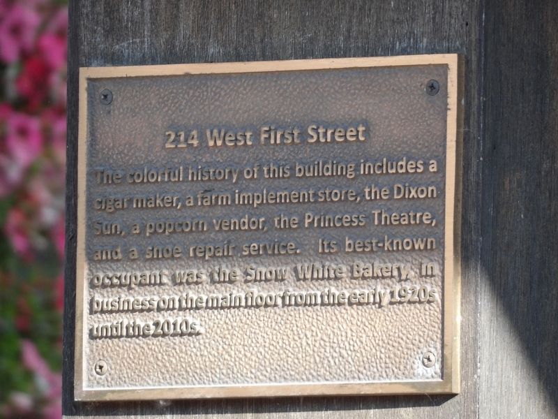 214 West First Street Marker image. Click for full size.