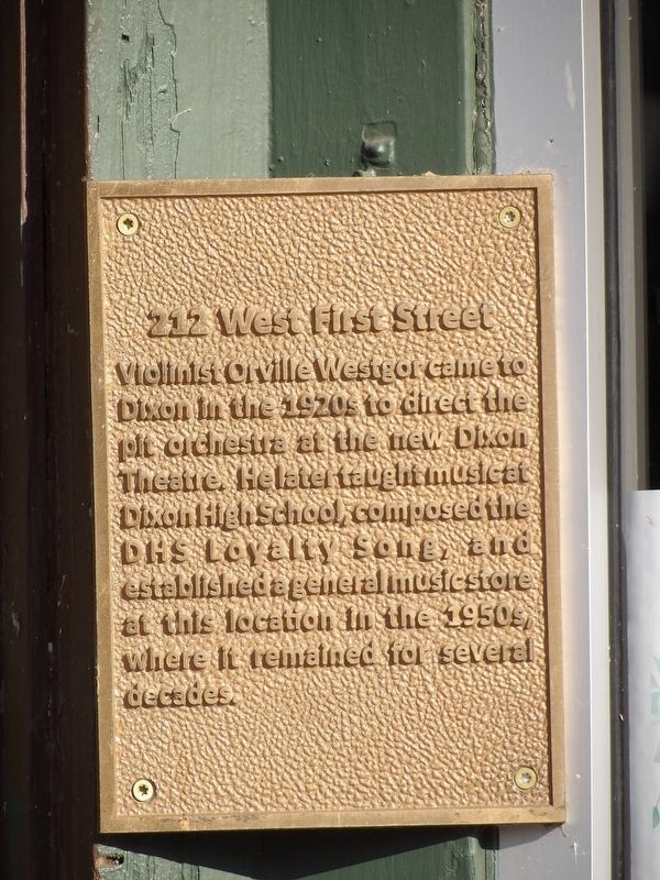 212 West First Street Marker image. Click for full size.