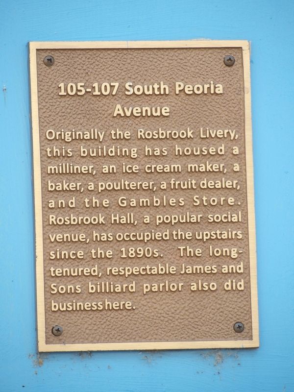 105-107 South Peoria Avenue Marker image. Click for full size.