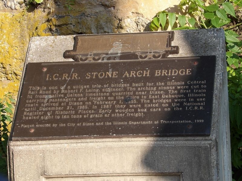 I.C.R.R. Stone Arch Bridge Marker image. Click for full size.