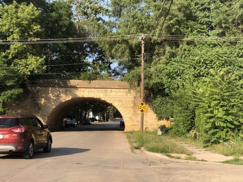 I.C.R.R. Stone Arch Bridge Marker. Click for full size. I.C.R.R. Stone Arch Bridge Marker image. Click for full size.