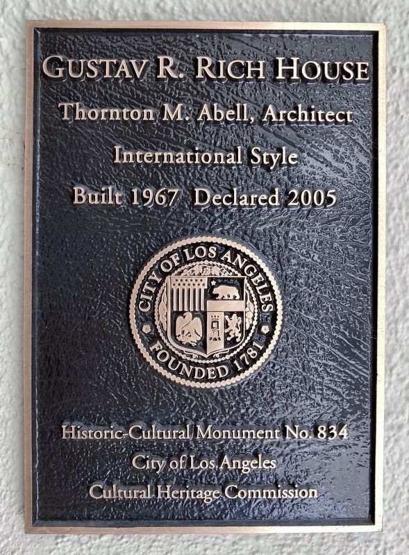 Gustav R. Rich House Marker image. Click for full size.