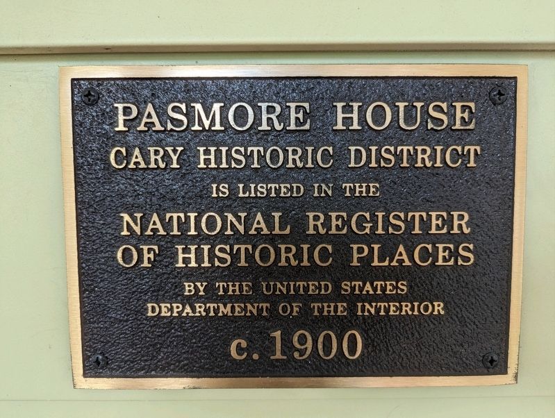 Pasmore House Marker image. Click for full size.