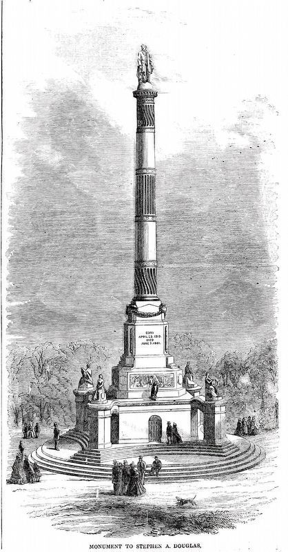 Monument to Stephen A. Douglas image. Click for full size.