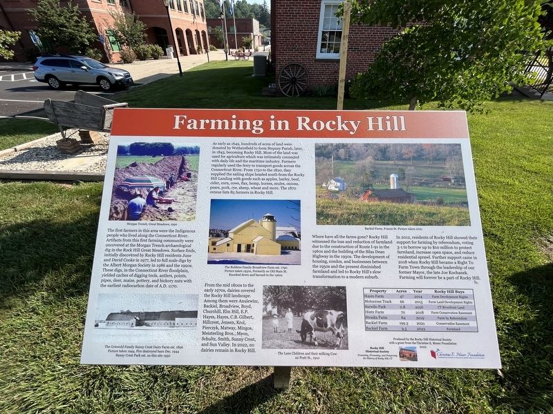 Farming in Rocky Hill Marker image. Click for full size.