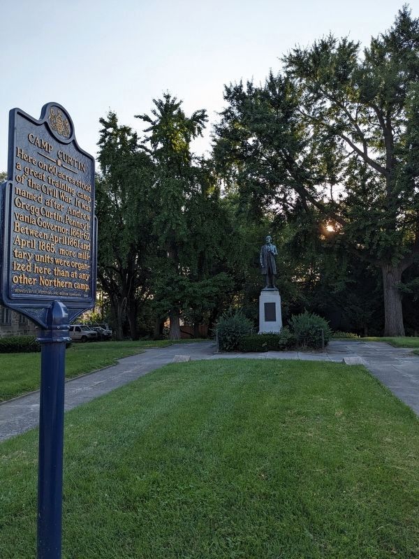 Camp Curtin Marker & Camp Curtin monument image. Click for full size.