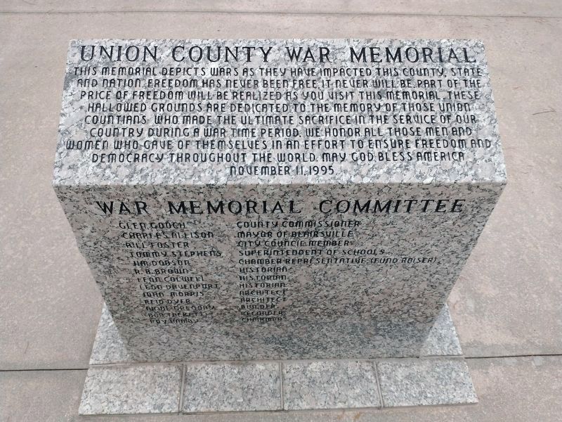 Union County War Memorial Marker image. Click for full size.
