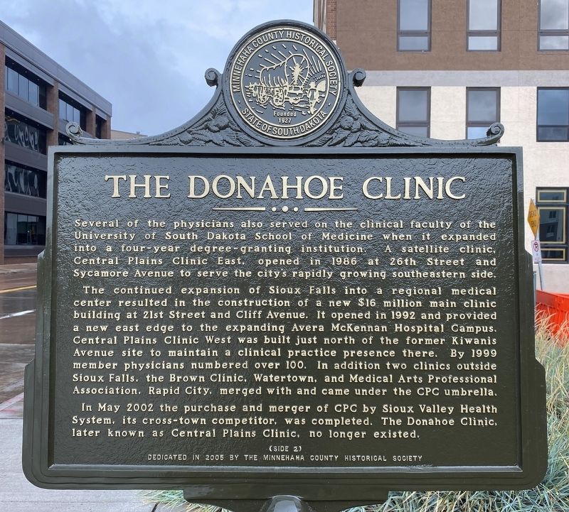 The Donahoe Clinic Marker, Side Two image. Click for full size.