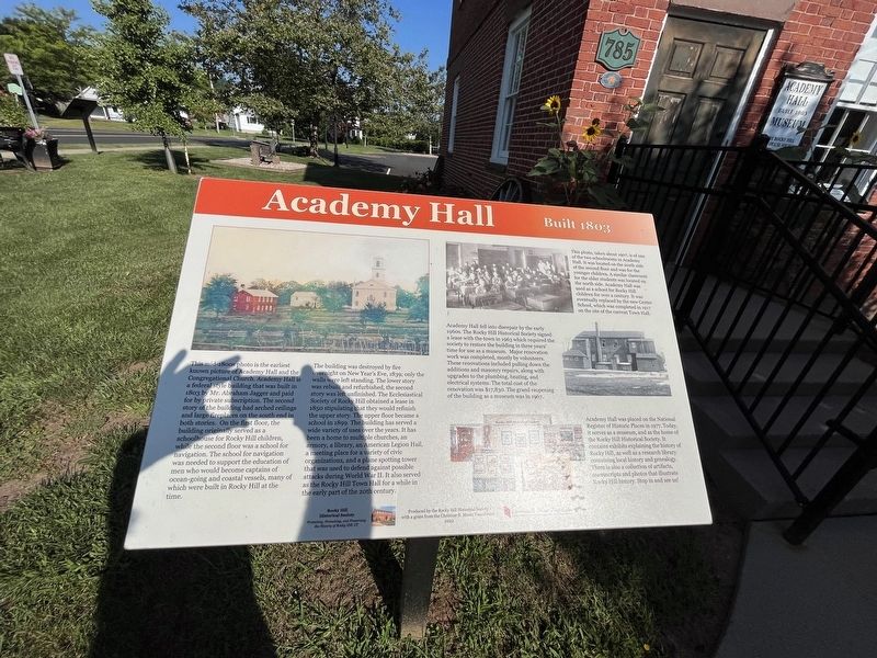 Academy Hall Marker image. Click for full size.