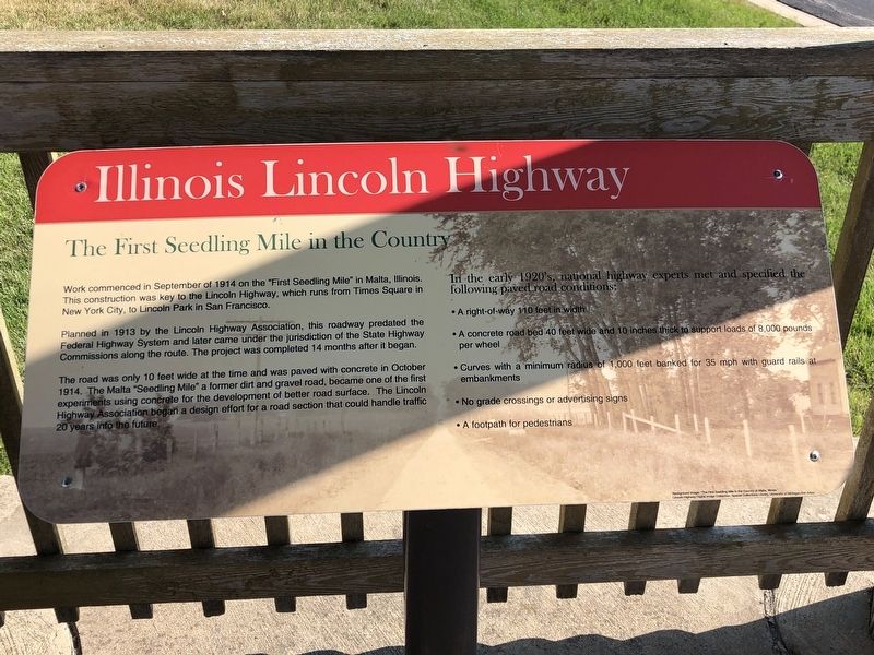 Illinois Lincoln Highway Marker image. Click for full size.