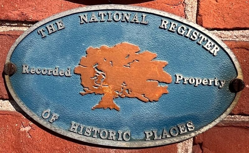 National Register of Historic Places plaque on Academy Hall image. Click for full size.