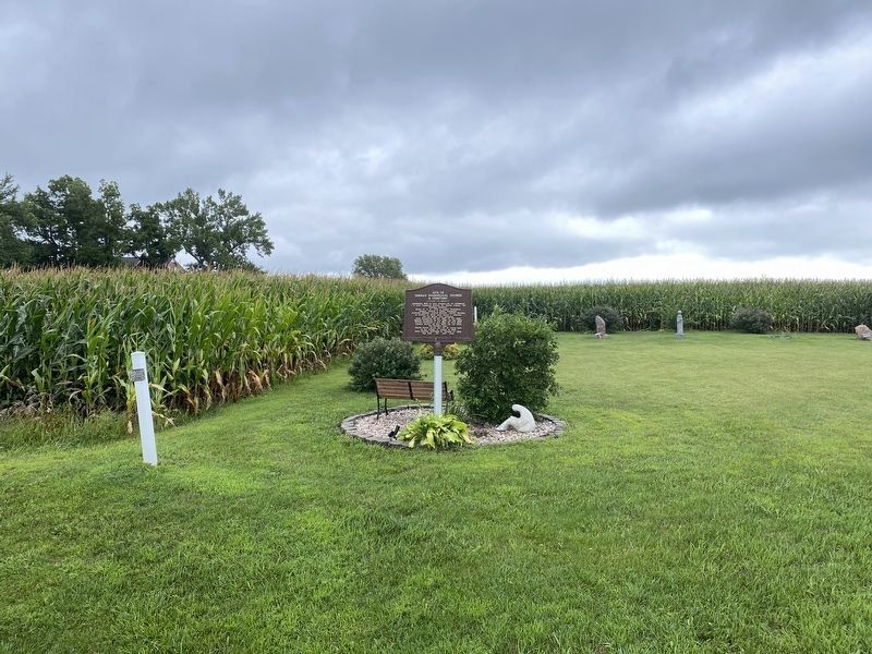 Site of German Evangelical Church & Cemetery Marker, from the west. Click for full size. Site of German Evangelical Church & Cemetery Marker, from the west image. Click for full size.