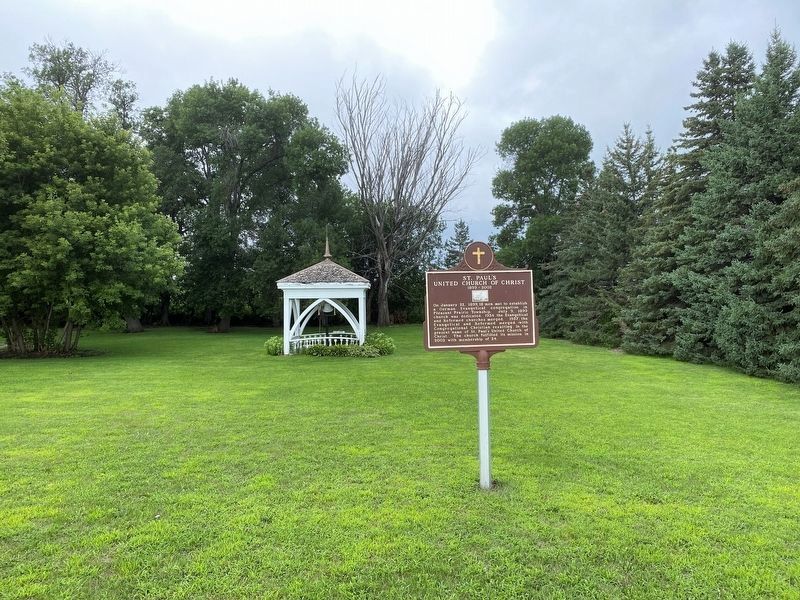 St. Paul's United Church of Christ Marker, from the east image. Click for full size.