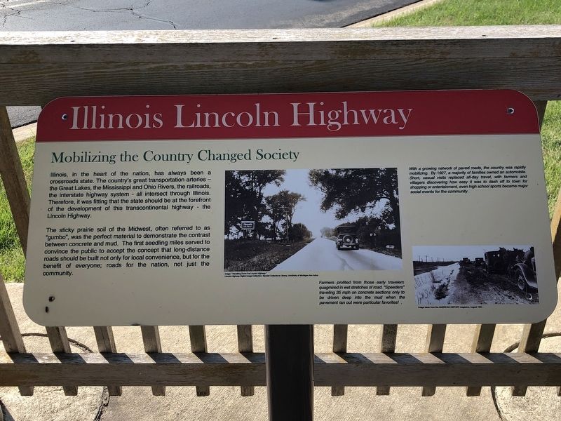 Illinois Lincoln Highway Marker. Click for full size. Illinois Lincoln Highway Marker image. Click for full size.