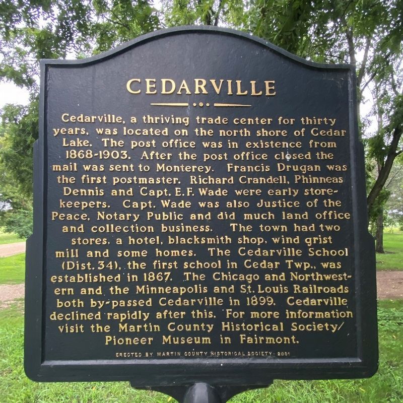 Cedarville Marker image. Click for full size.