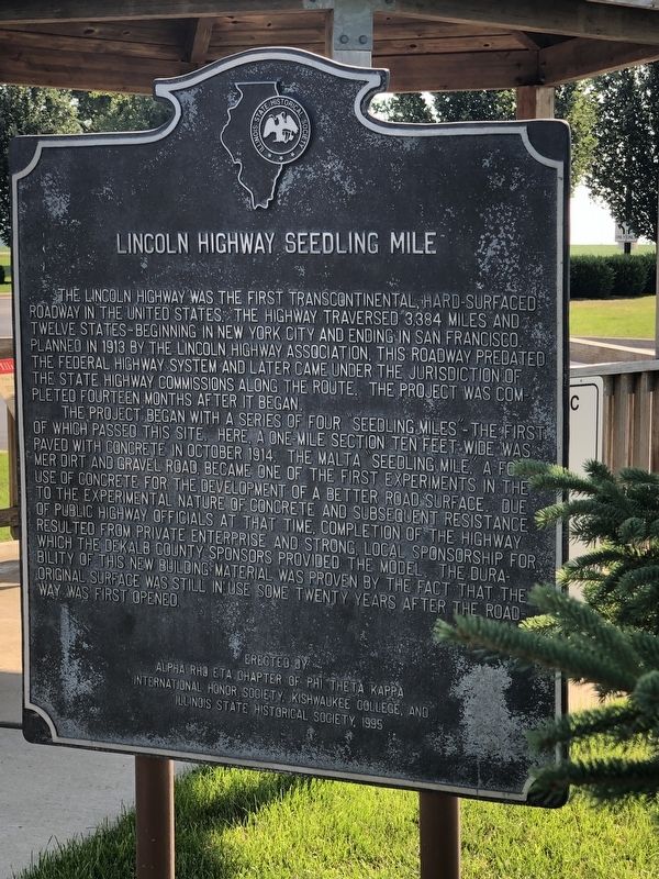 Lincoln Highway Seedling Mile Marker. Click for full size. Lincoln Highway Seedling Mile Marker image. Click for full size.