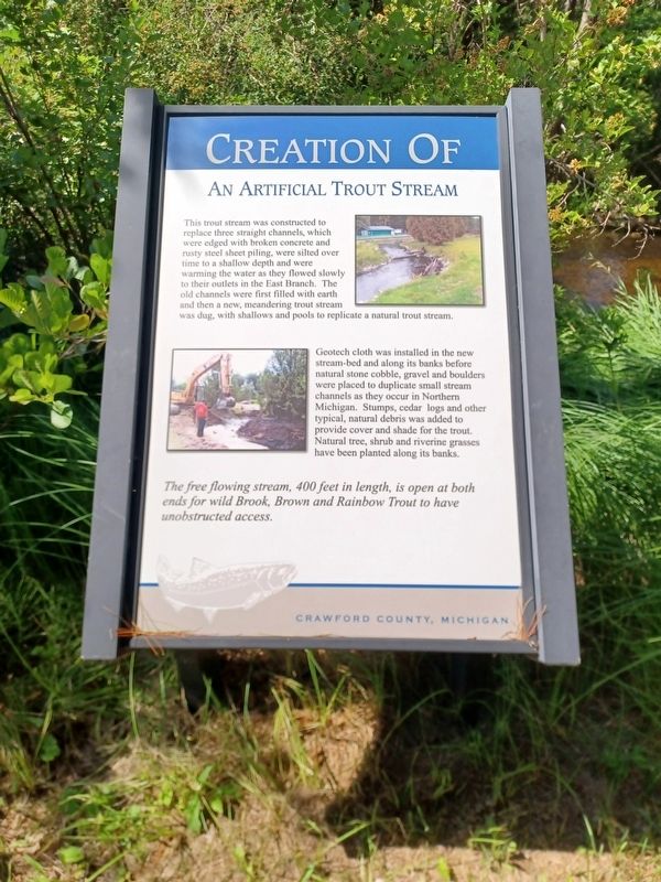 Creation Of An Artificial Trout Stream Marker image. Click for full size.